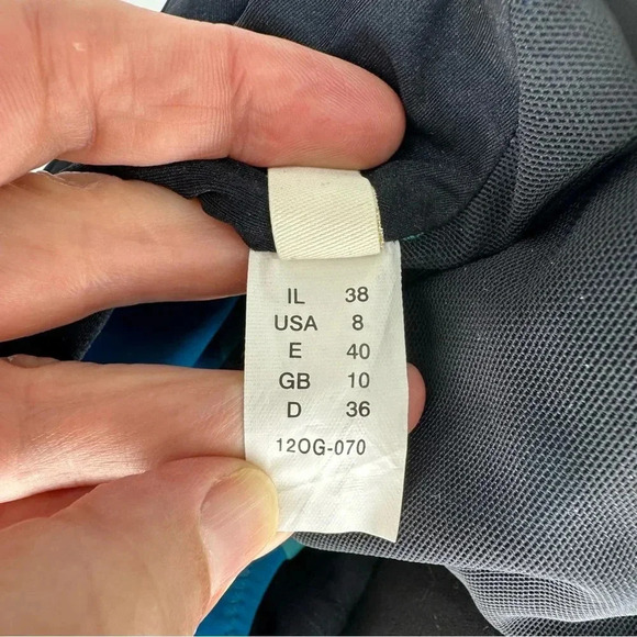 Gottex teal ombré one piece removable straps bandeau strapless bathing suit - Picture 4 of 7